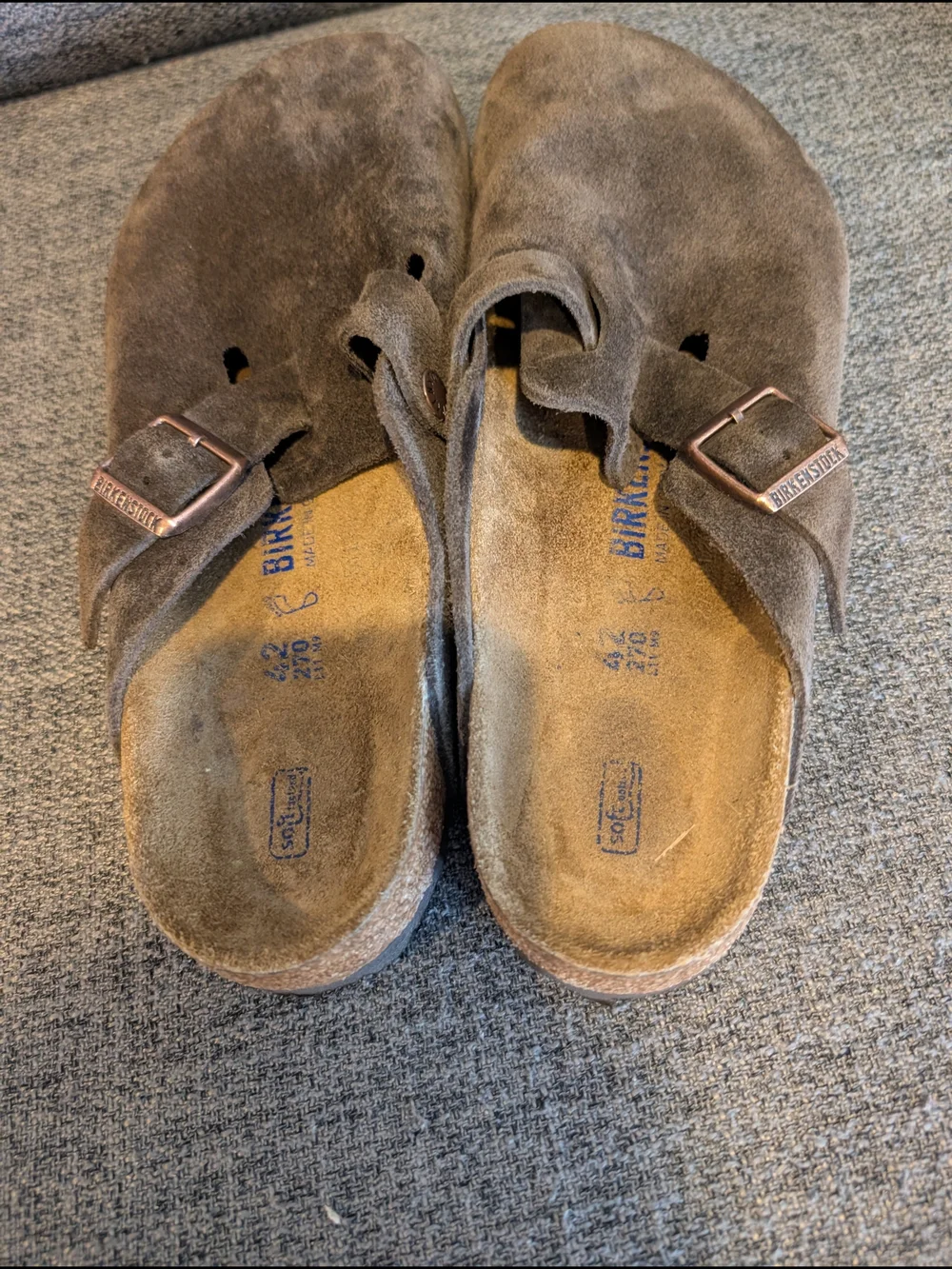 Birkenstock suede upper